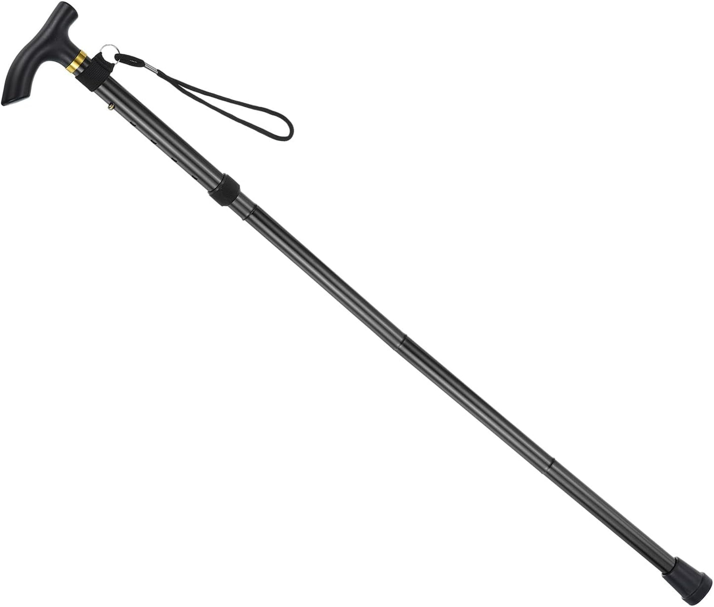 Trekking Poles, Collapsible Hiking Pole Telescopic Folding Cane Quick Lock Aluminum Alloy for Outdoor Hiking Walking Camping