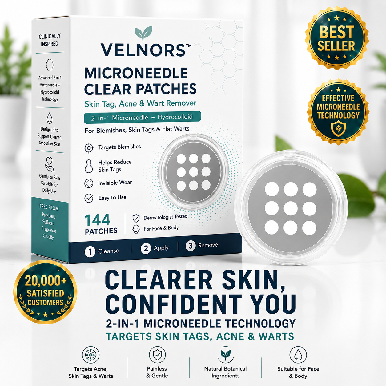 ✨2-in-1 Microneedle & Hydrocolloid Patch