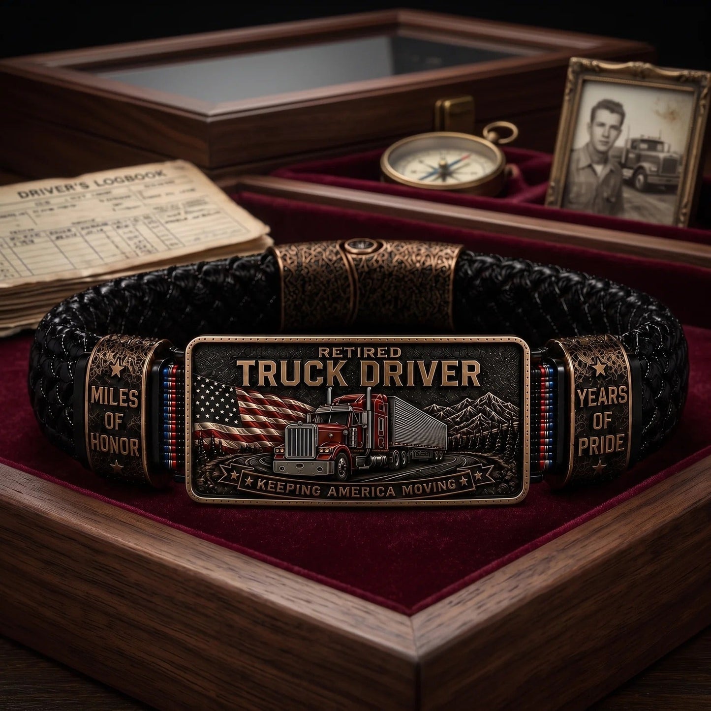 ⭐Retired Truck DriverBracelet - Honor TheMiles.Celebrate The Legacy