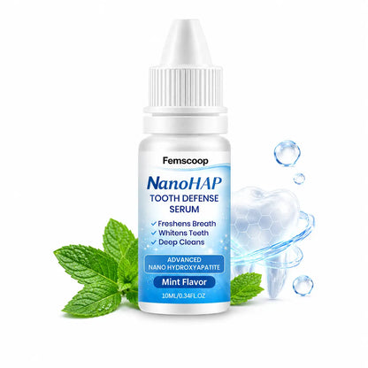 Femscoop NanoHAP Tooth Whitening & Defense Serum – Rapid Stain & Plaque Remover, Cavity Protection & Enamel Repair