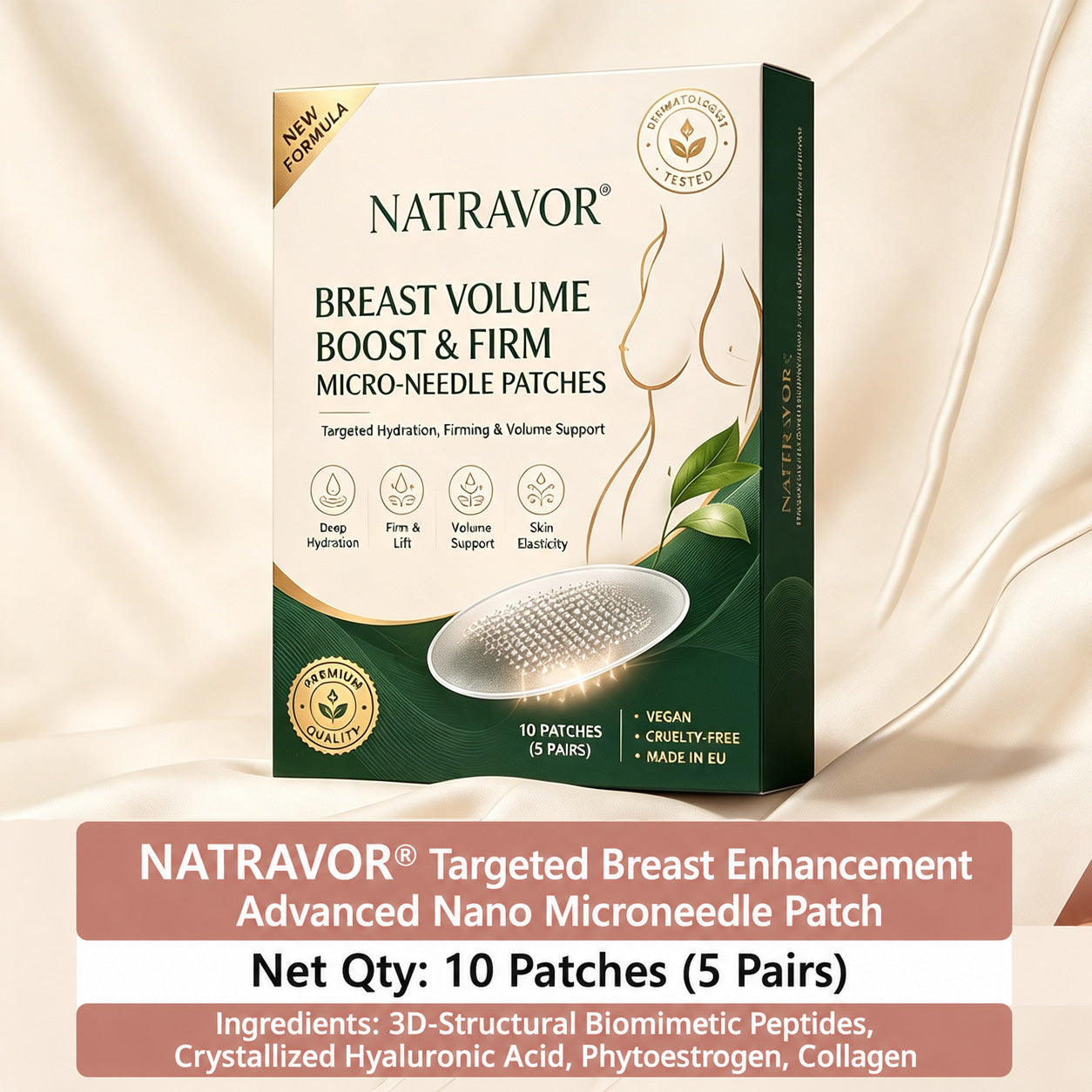 NATRAVOR® Targeted Breast Enhancement Advanced Nano Microneedle Patch