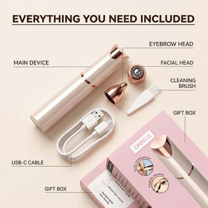 2 in 1 facial & eyebrow hair trimmer for Women,Portable Rechargeable Shaver