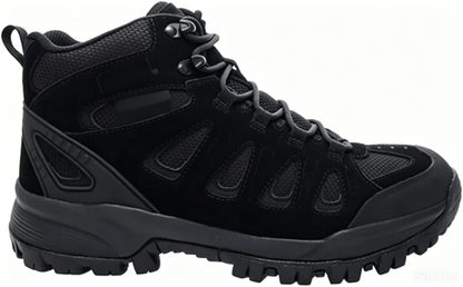 Mens Ridge Walker Round Toe Hiking Casual Boots Ankle - Black