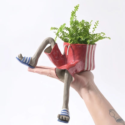 🌿✨ NEW 2026 | Flumyr® LeggyBloom™ — Viral Sitting Planter 🪴👖 Denim Skirt Edition ✨
