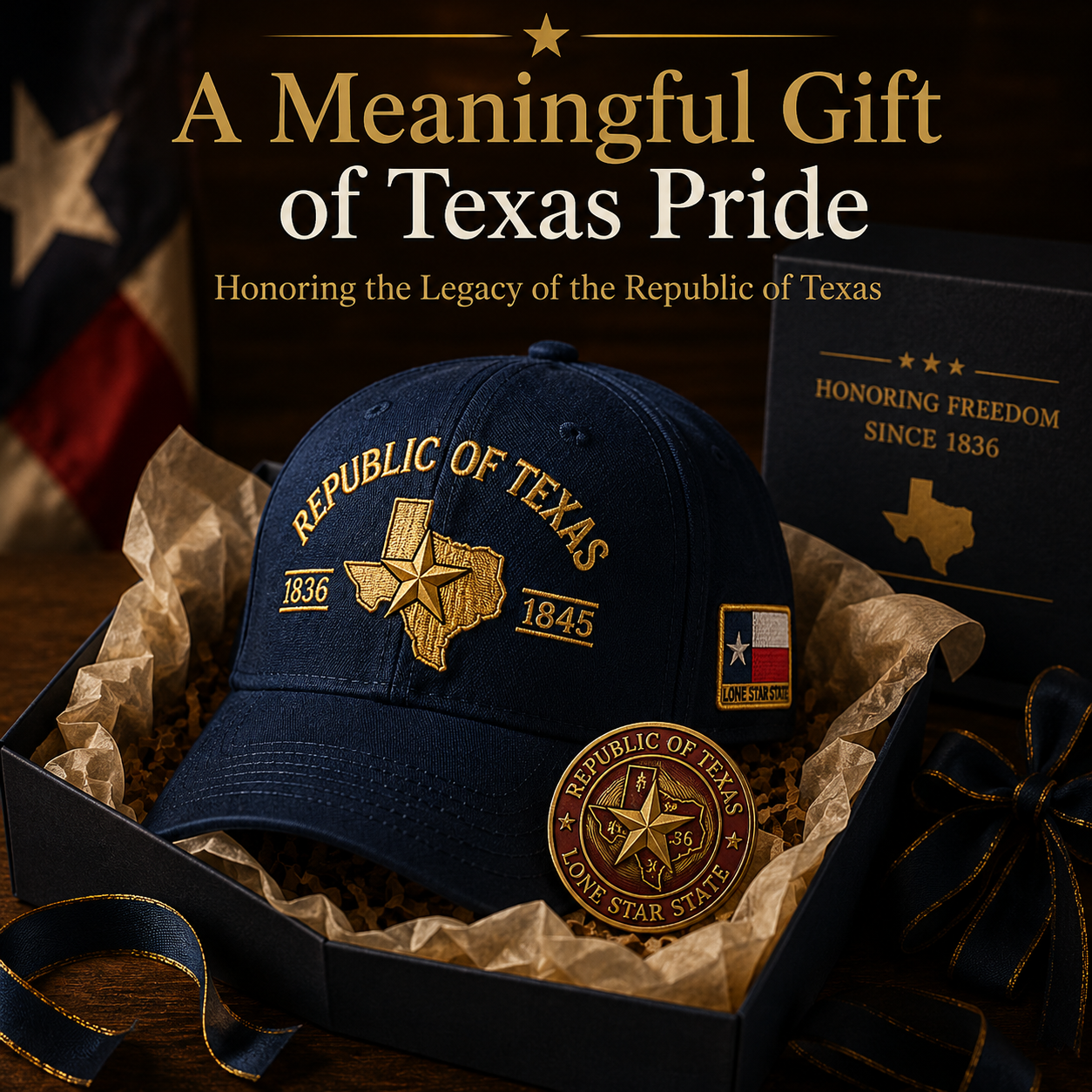 Republic of Texas Embroidered Cap