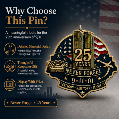 Pentagon • Flight 93" 25th Anniversary Remembrance Pin