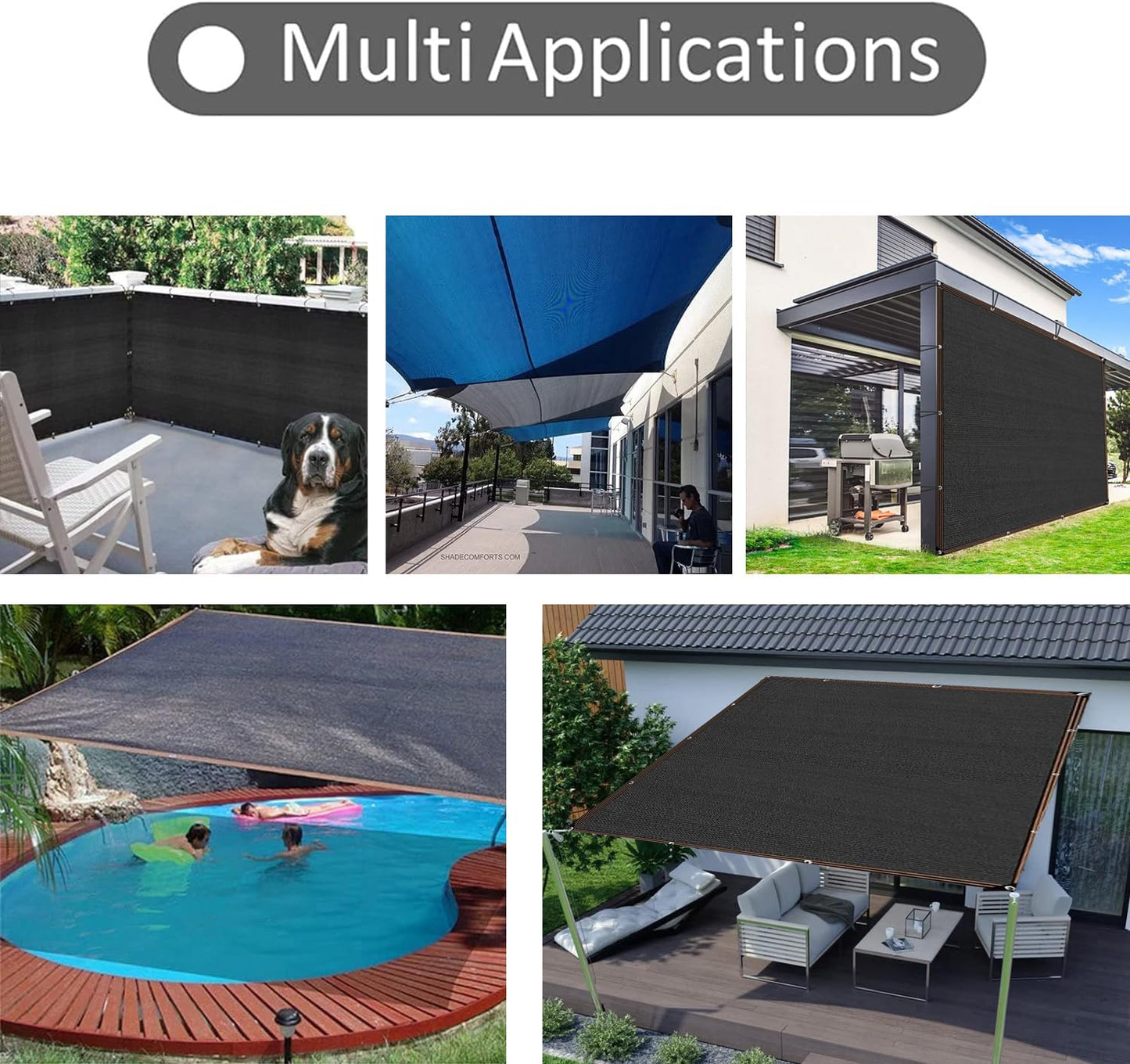 Outdoor courtyard shade net