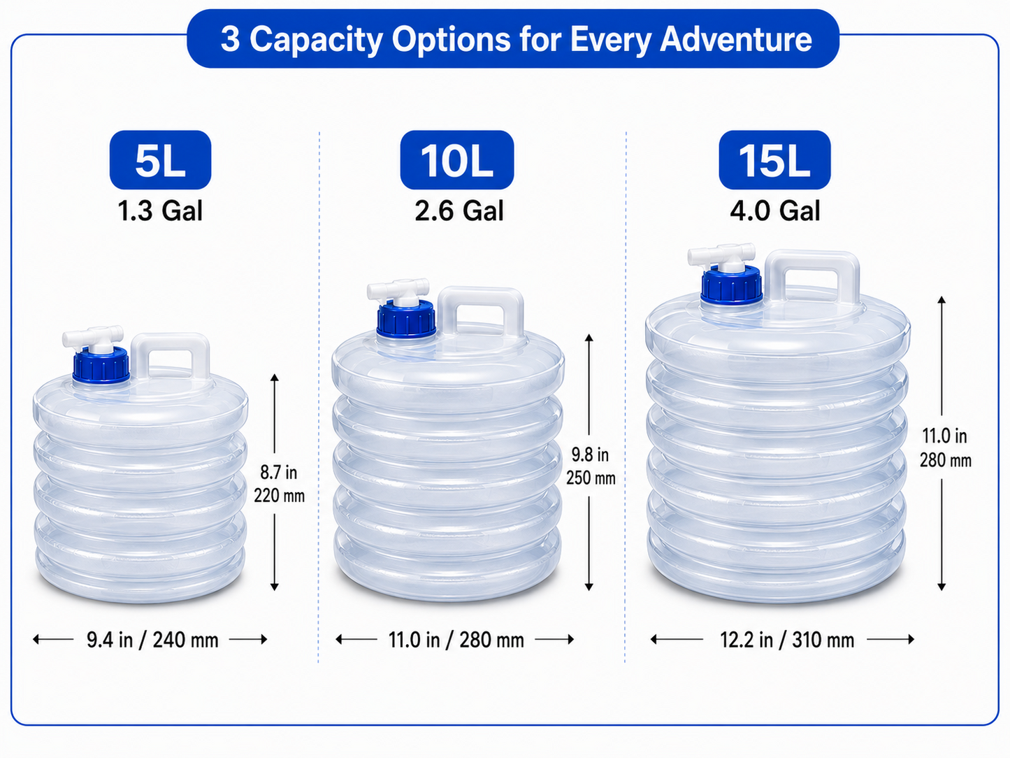 ☀️ Summer Limited-Time 50% OFF💧 – Collapsible Water Container with Spigot