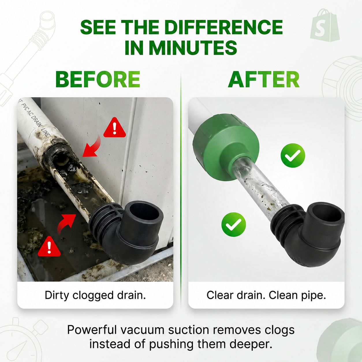 ✨AC Drain Line Cleaner Tool -⚡Clears stubborn AC drain clogs in minutes(🔥Fit for most residential HVAC drain lines)