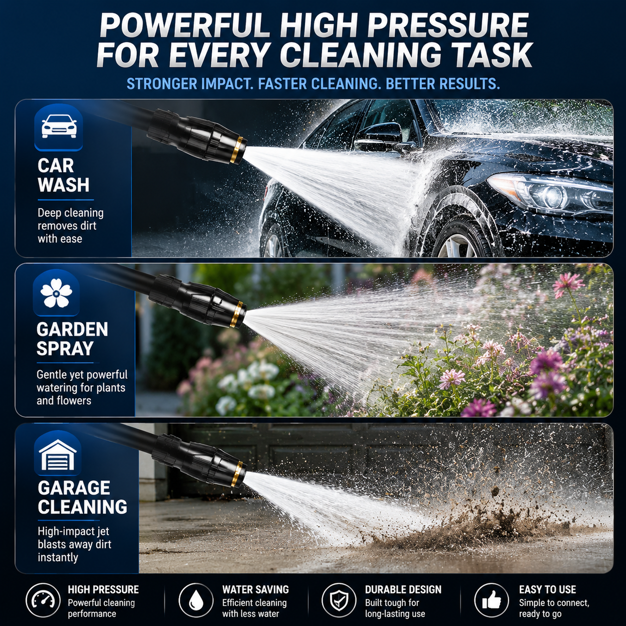 Home High-Pressure Car Wash Water Gun
