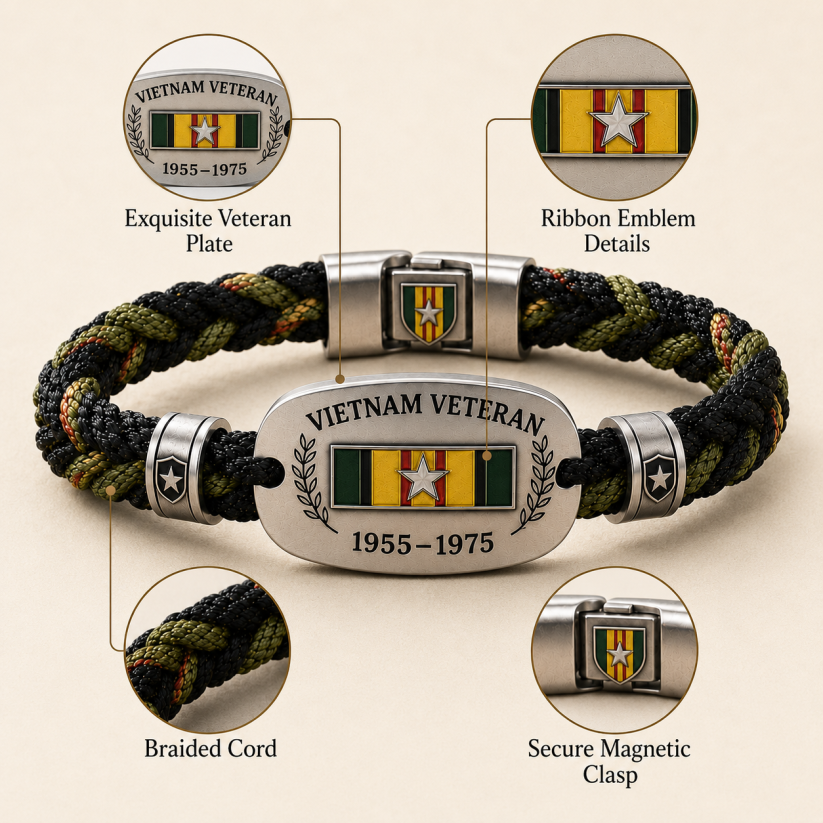 🇺🇸 Vietnam Veteran Tribute Bracelet