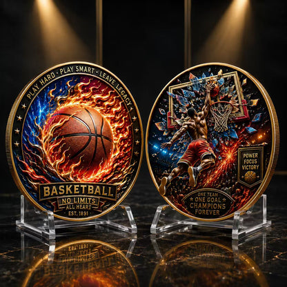 🏀 Basketball Legacy Collector Coin – Fireball & Slam Dunk Edition🏀