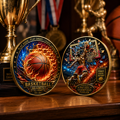 🏀 Basketball Legacy Collector Coin – Fireball & Slam Dunk Edition🏀