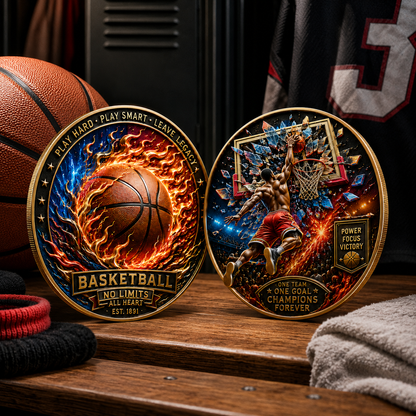 🏀 Basketball Legacy Collector Coin – Fireball & Slam Dunk Edition🏀