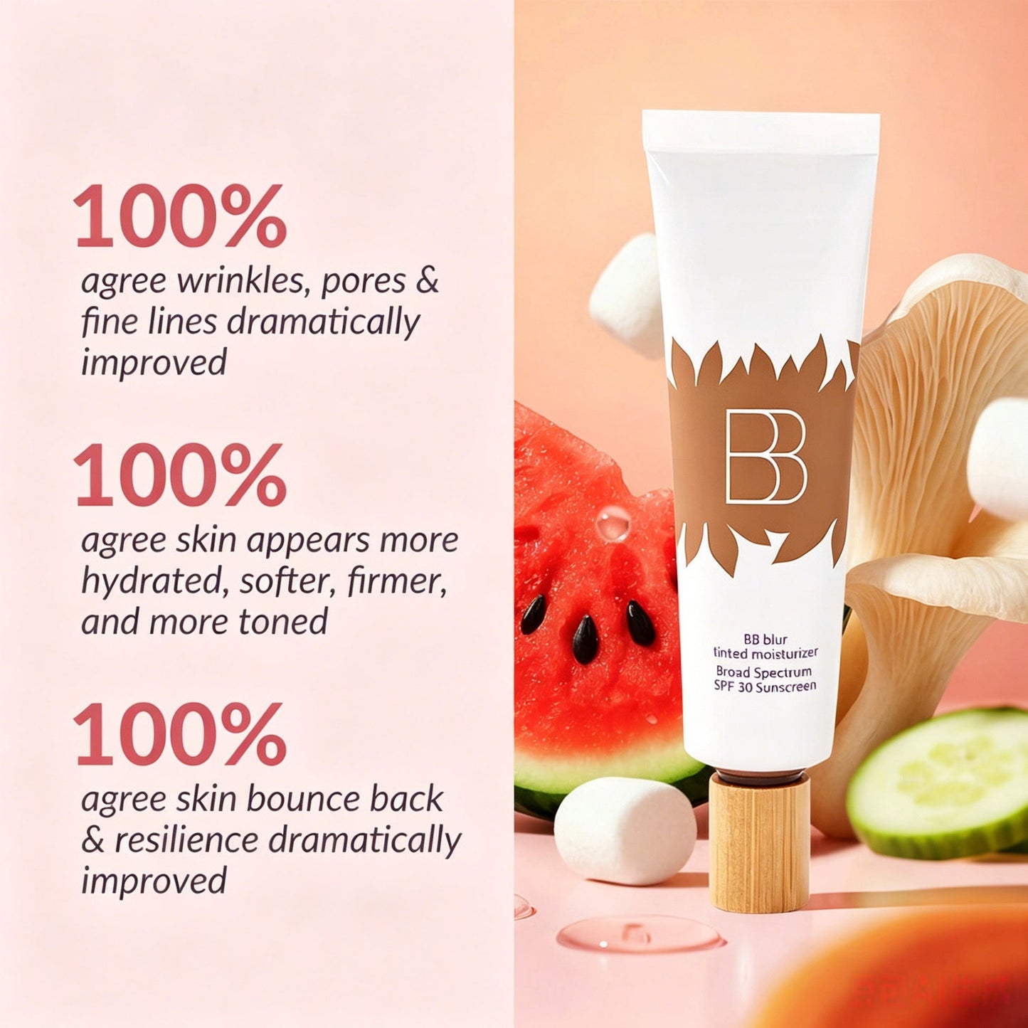 Moisturizing Concealer BB Cream SPF 30+ FREE Brush- instantly brightens, hydrates & smooths your skin