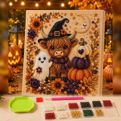 Halloween Pearl Art DIY Kit – Turn Tiny Pearls into Spooky-Cute Magic