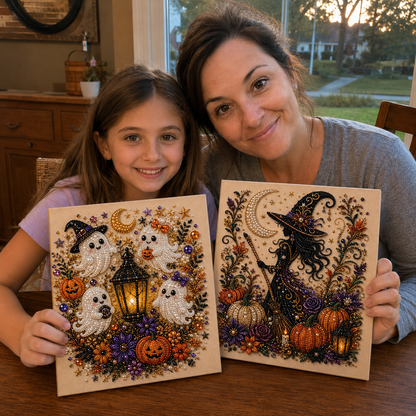 Halloween Pearl Art DIY Kit – Turn Tiny Pearls into Spooky-Cute Magic