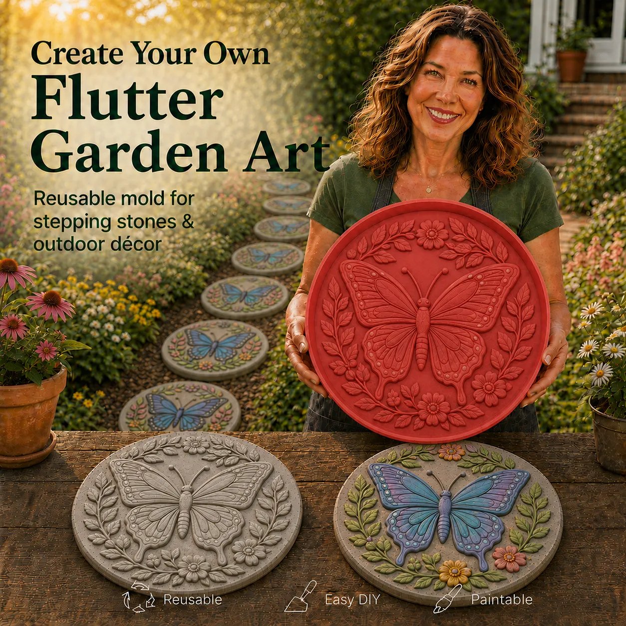 Garden Stepping Stone Mold 💥