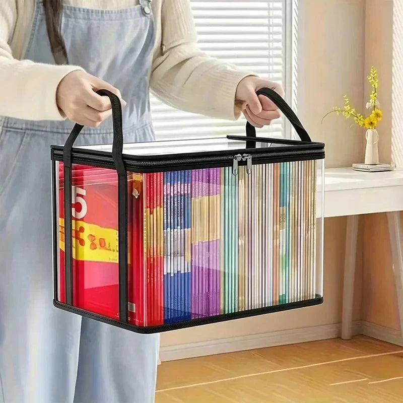 Portable Large Heavy-Duty Thick Plastic Clear Storage Box with Hinged Lid | Home, Travel & Camping