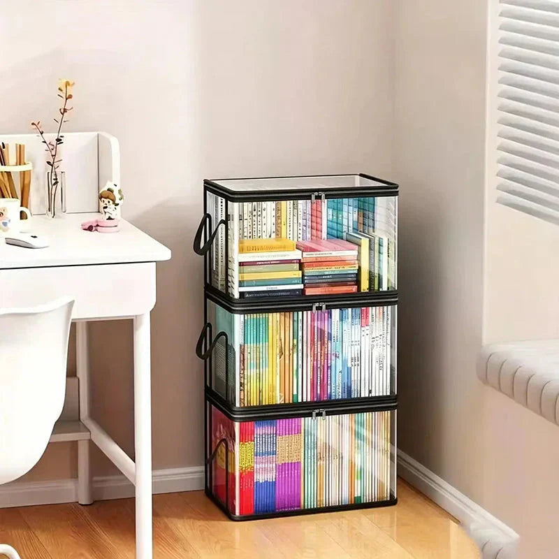 Portable Large Heavy-Duty Thick Plastic Clear Storage Box with Hinged Lid | Home, Travel & Camping