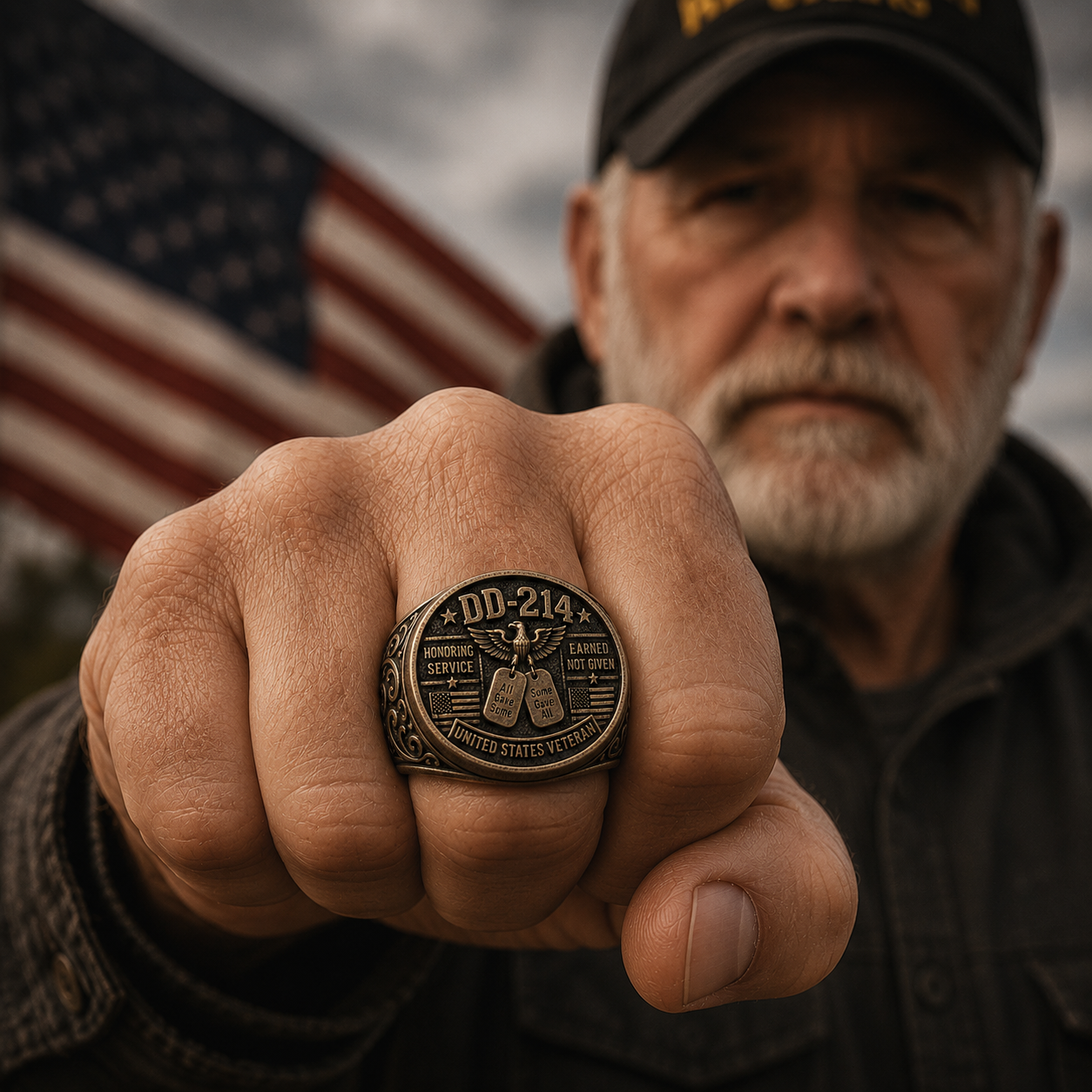 🎖️ DD-214Veteran Honor Ring — "All Gave Some & Some Gave All"