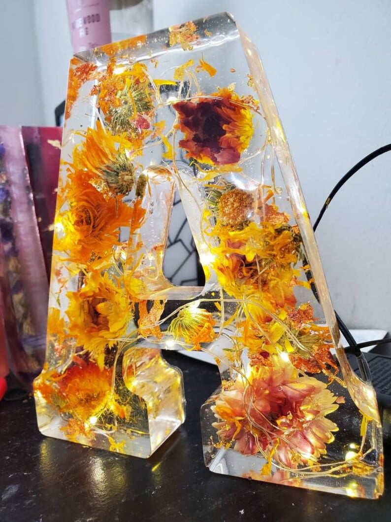 Flowers Resin Night Light