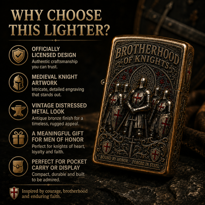 ⚔️ Brotherhood Of Knights Vintage Lighter | 2026 Limited Edition