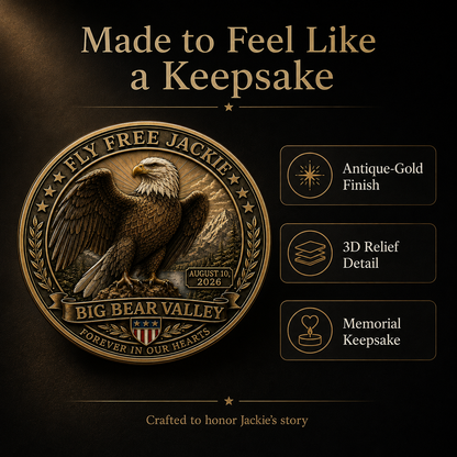 🦅Fly-Free-Jackie Memorial Challenge Coin