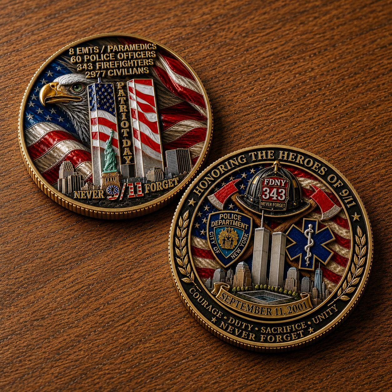 Never Forget 25th Anniversary Challenge Coin Carry the memory. Honor the courage. Pass the story forward.