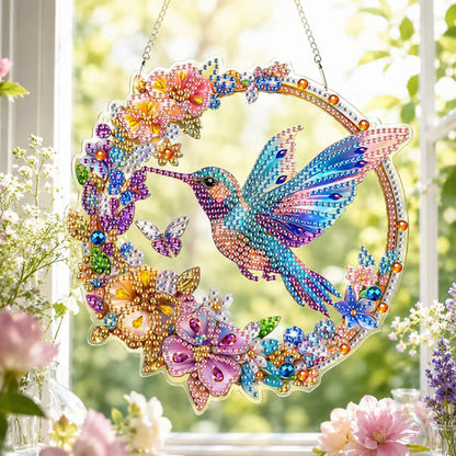 ✝️💐 Cross, Flowers & Dove Diamond Art Hanging Ornament Kit – A Relaxing DIY Craft Filled with Faith & Peace ✨🙏
