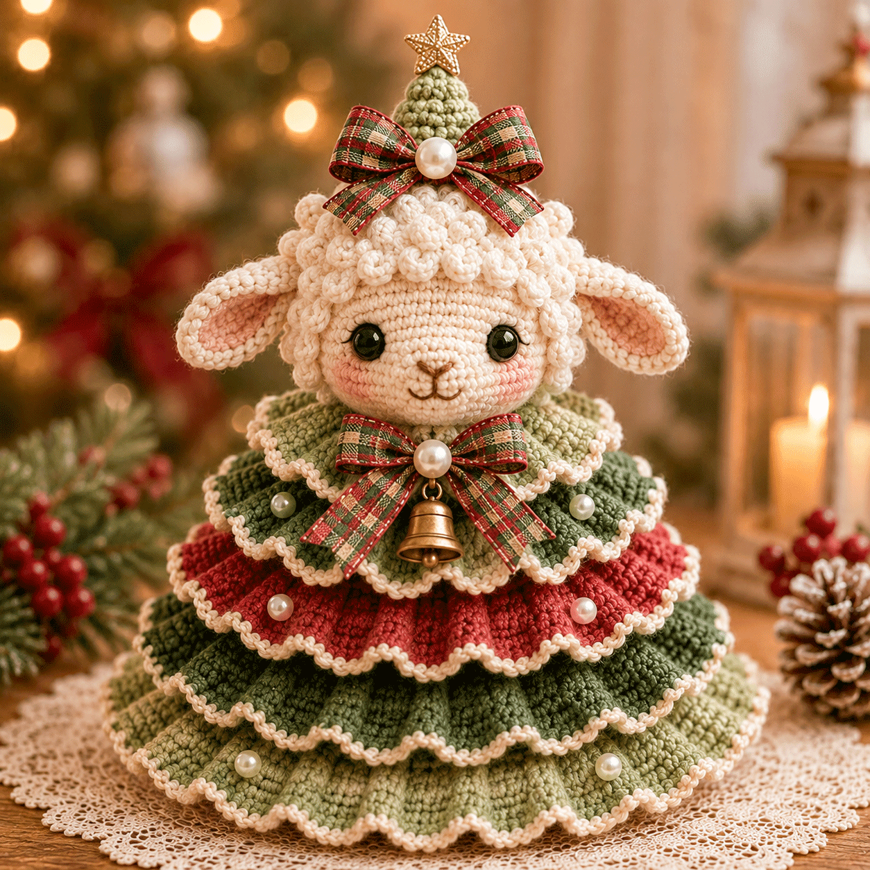 Crochet Animal Christmas Tree DIY Kit
