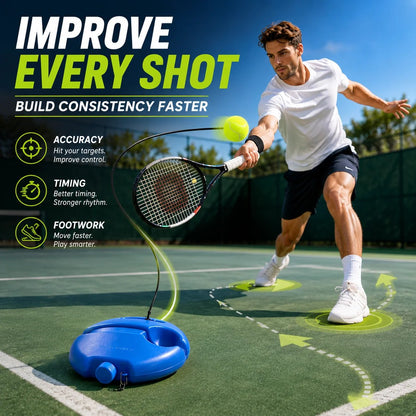 🎾 Solo Tennis Trainer Rebound Set – Practice Anytime, No Partner Needed