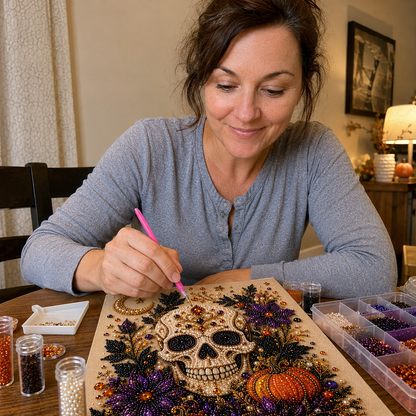 Halloween Pearl Art DIY Kit – Turn Tiny Pearls into Spooky-Cute Magic （BUY 2 FREE SHIPPING)
