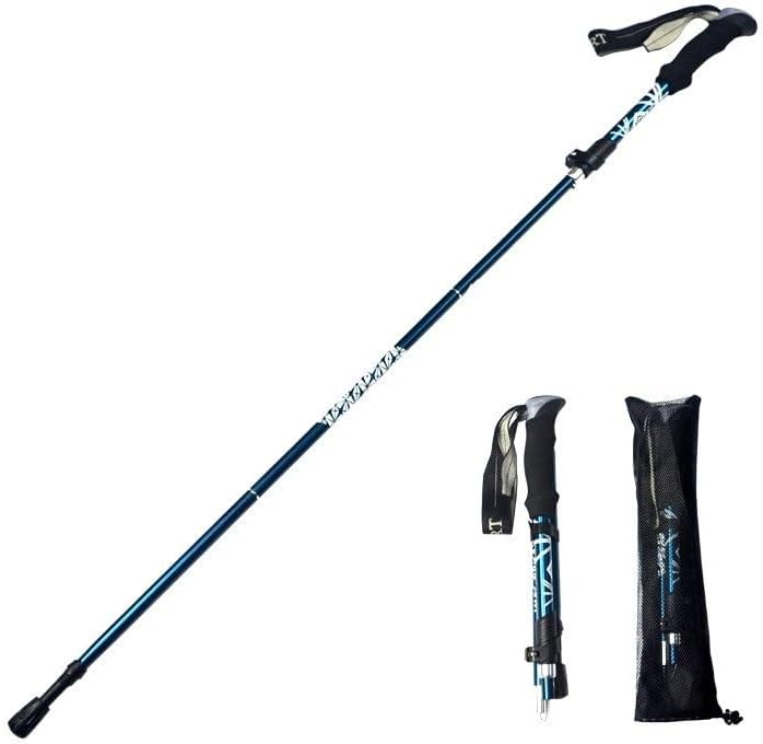 Collapsible Trekking Pole, 33-inch, Adjustable Hiking Staff with Ergonomic Handle
