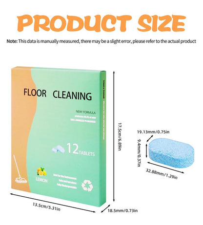 Fast-Drying Lemon Floor Cleaning Tablets