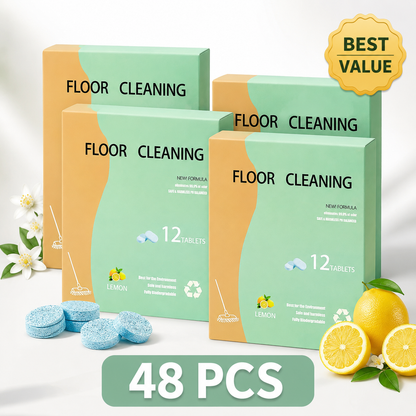 Fast-Drying Lemon Floor Cleaning Tablets