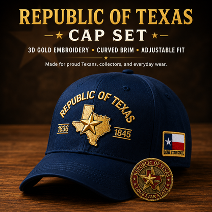 Republic of Texas Embroidered Cap