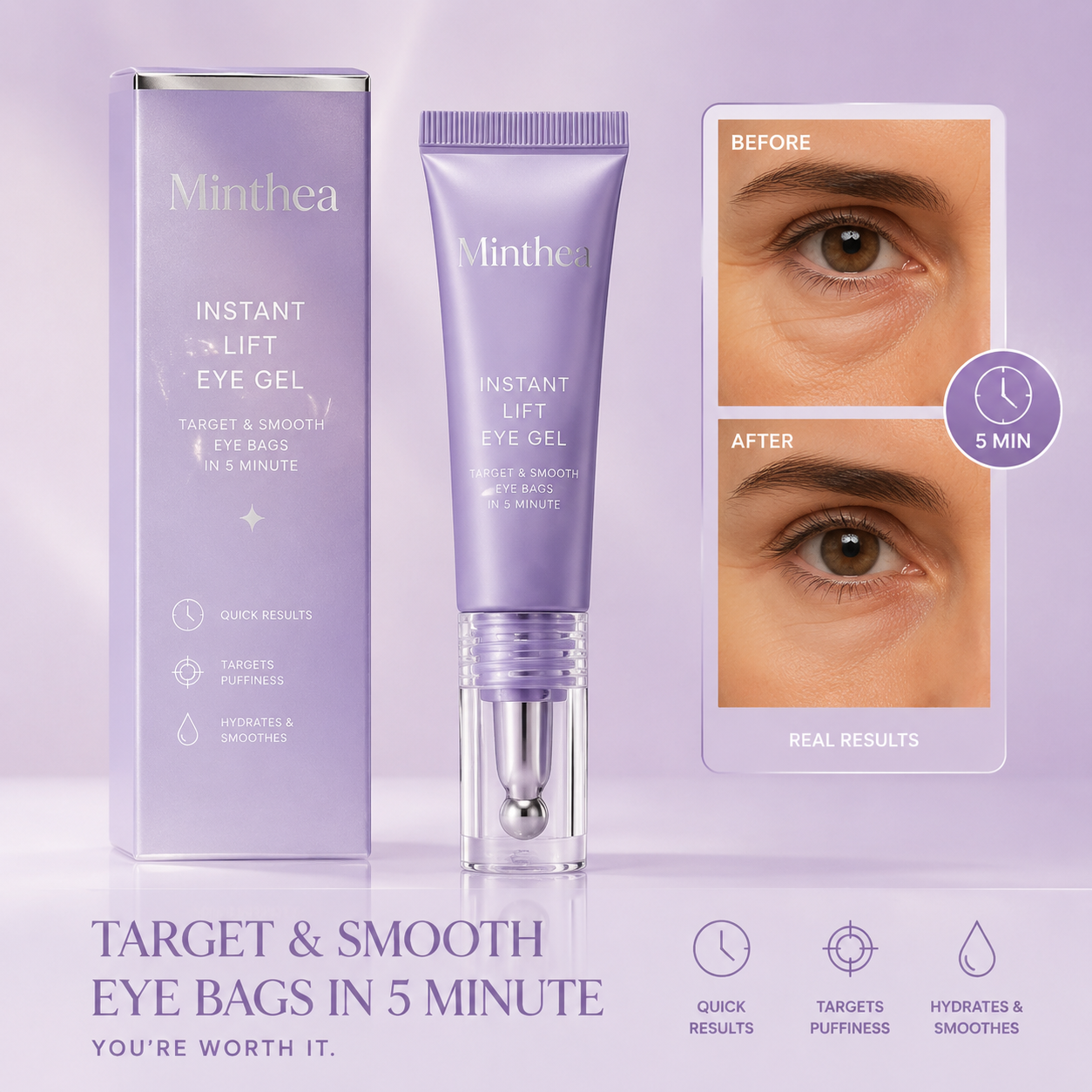 Eye Bag Instant Eraser, Tightens, Firms, & Blurs Wrinkles