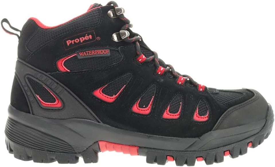 Mens Ridge Walker Round Toe Hiking Casual Boots Ankle - Black