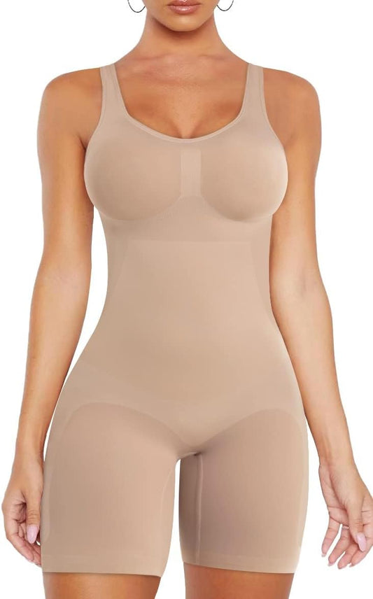 Shorts Bodysuit for Women Tummy Control Shapewear Seamless Sexy Butt Lifting Workout Bodycon One Piece Short Jumpsuit