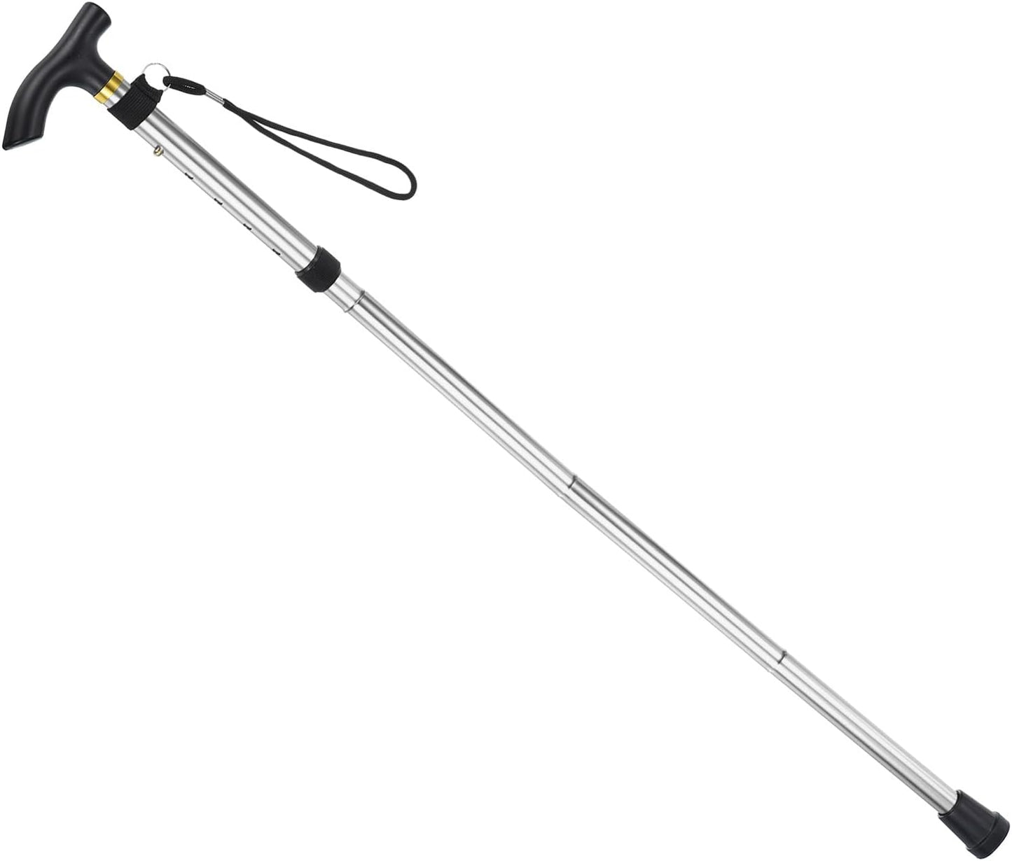 Trekking Poles, Collapsible Hiking Pole Telescopic Folding Cane Quick Lock Aluminum Alloy for Outdoor Hiking Walking Camping