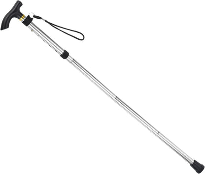 Trekking Poles, Collapsible Hiking Pole Telescopic Folding Cane Quick Lock Aluminum Alloy for Outdoor Hiking Walking Camping