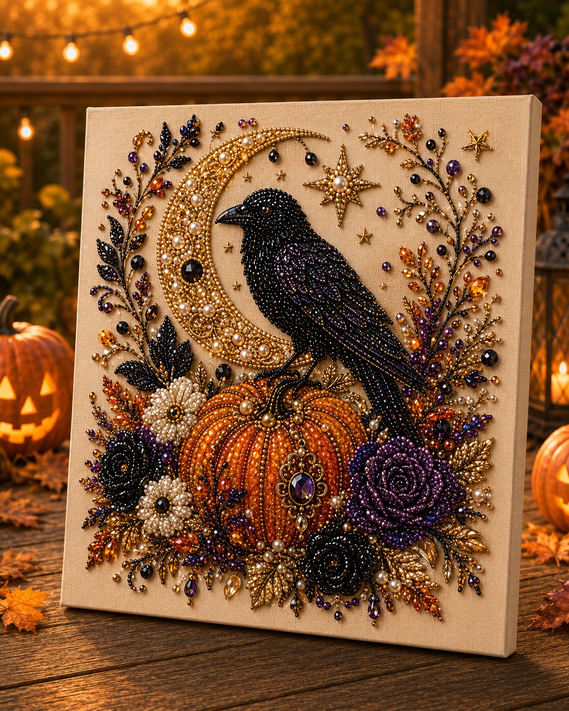 Halloween Pearl Art DIY Kit – Turn Tiny Pearls into Spooky-Cute Magic （BUY 2 FREE SHIPPING)