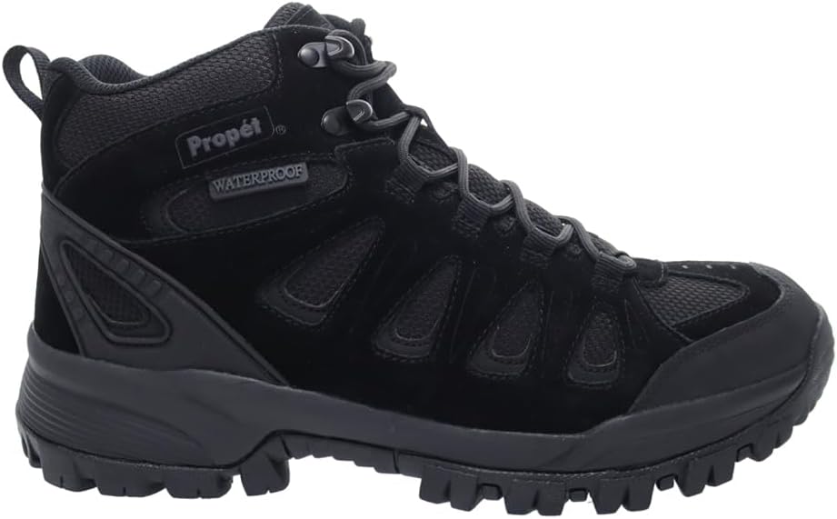 Mens Ridge Walker Round Toe Hiking Casual Boots Ankle - Black