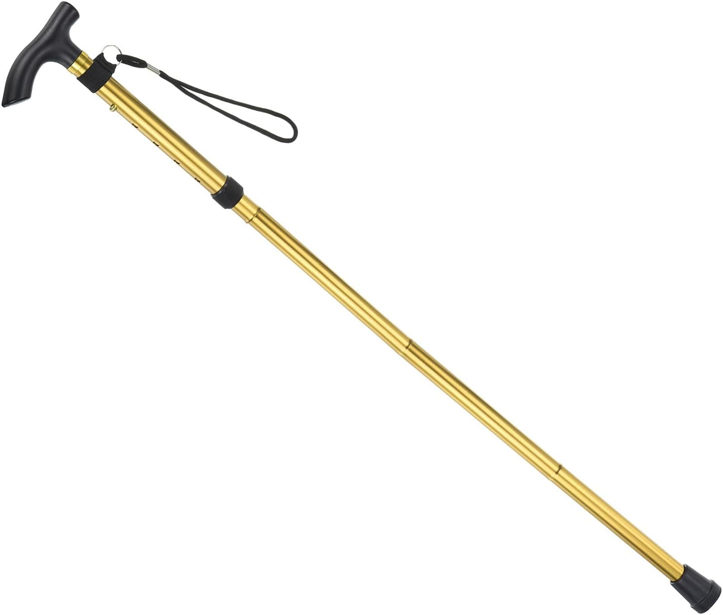 Trekking Poles, Collapsible Hiking Pole Telescopic Folding Cane Quick Lock Aluminum Alloy for Outdoor Hiking Walking Camping