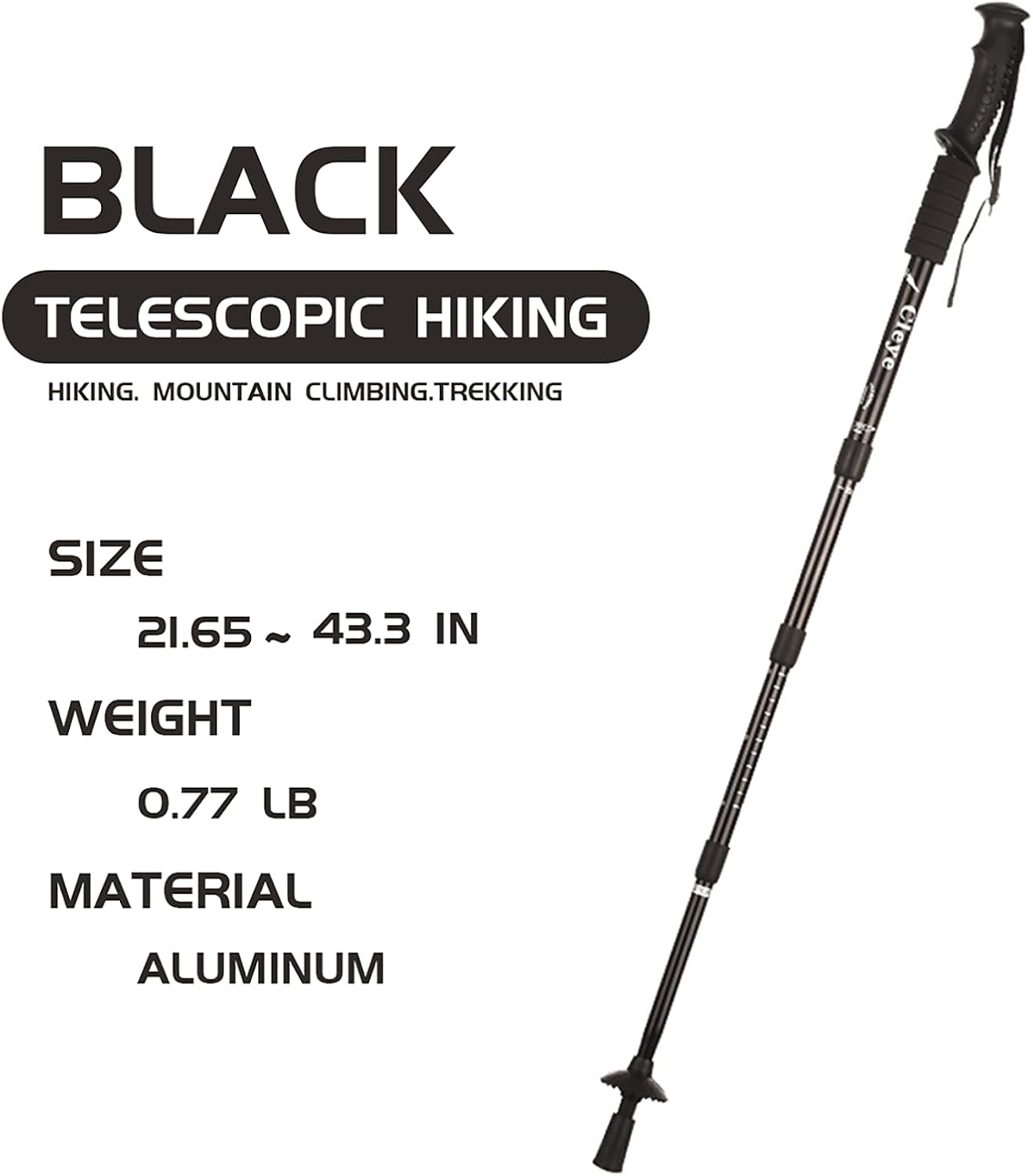 Telescopic Trekking Poles, Aluminum Alloy Material, Non-Slip Handles, Lightweight Yet Sturdy, Suitable for Men and Women, Ideal Choice for Outdoor Travel, Mountaineering, Hiking and Other Activities