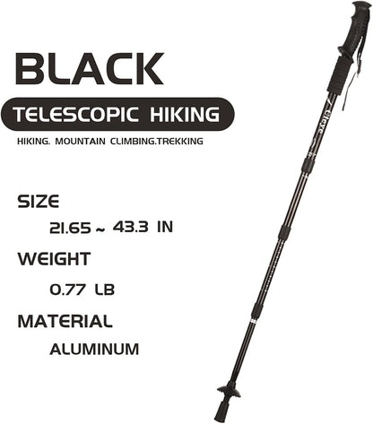 Telescopic Trekking Poles, Aluminum Alloy Material, Non-Slip Handles, Lightweight Yet Sturdy, Suitable for Men and Women, Ideal Choice for Outdoor Travel, Mountaineering, Hiking and Other Activities