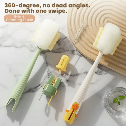 5-in-1 Multifunctional Bottle Brush for Kitchen Cleaning