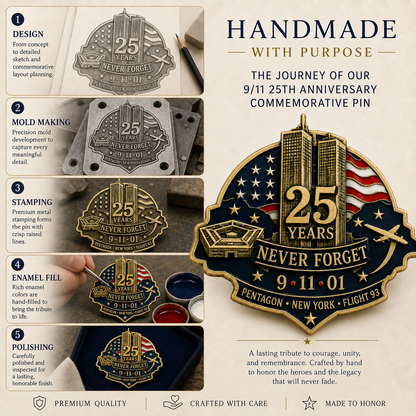 Pentagon • Flight 93" 25th Anniversary Remembrance Pin