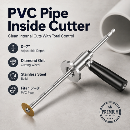 🔧 PVC Pipe Internal Cutter Tool – Clean Cuts in Tight Spaces (No Pipe Removal Needed)